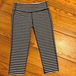 Athleta Black and White Striped Apparel